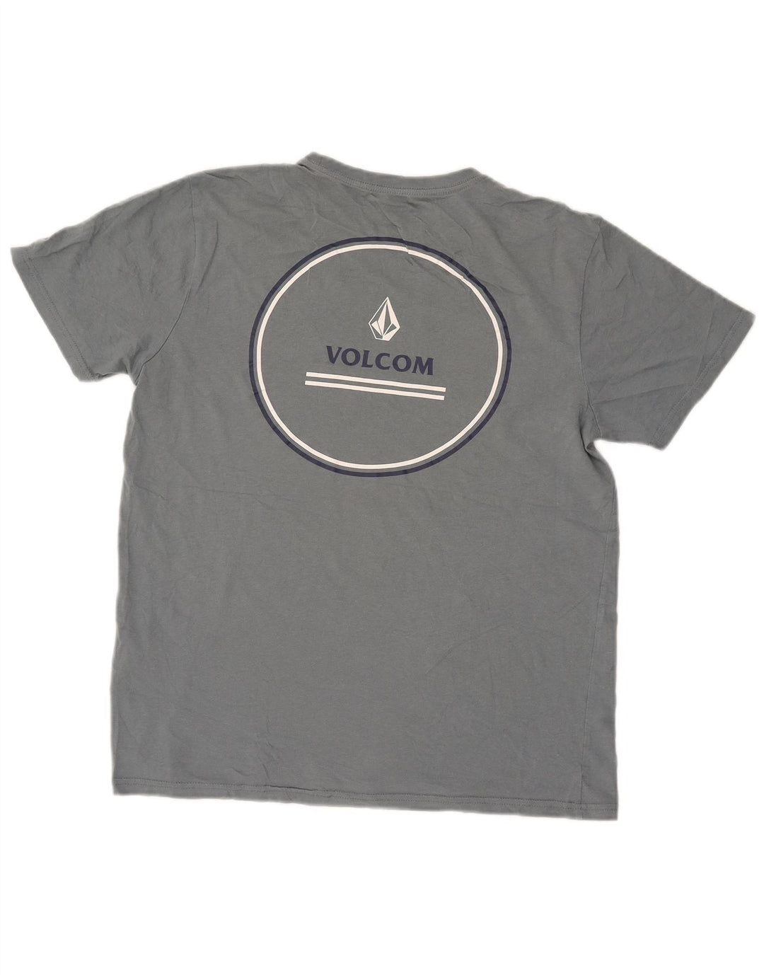 VOLCOM Womens Graphic T-Shirt Top UK 16 Large Blue Cotton