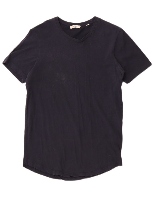Jack & Jones Mens T-Shirt Top Small Navy Blue Cotton