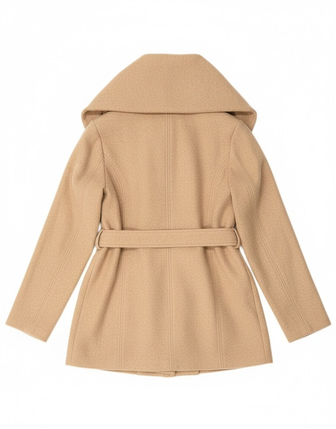 AMISU Womens Overcoat EU 40 Medium Beige Polyester