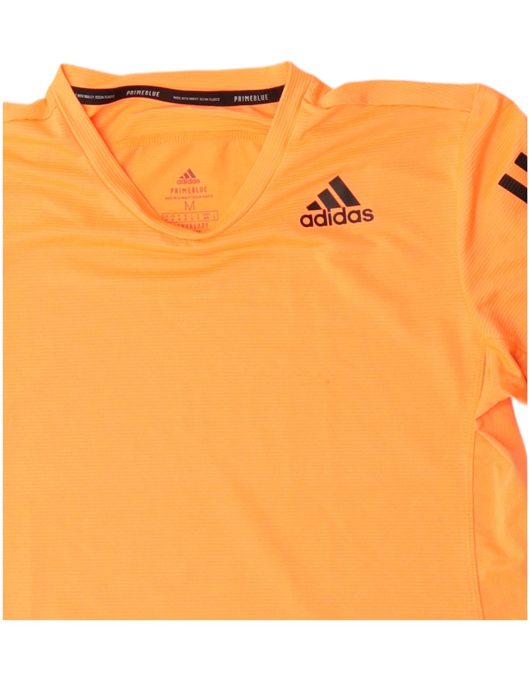 ADIDAS Mens Aeroready T-Shirt Top Medium Orange Polyester