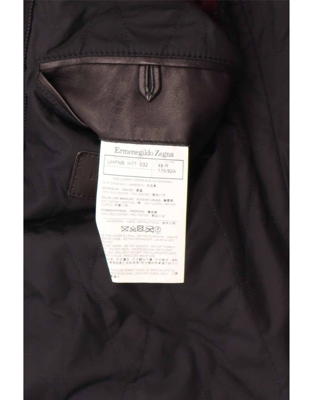 Ermenegildo Zegna Mens 2 Button Blazer Jacket IT 48 Medium Navy Blue Classi