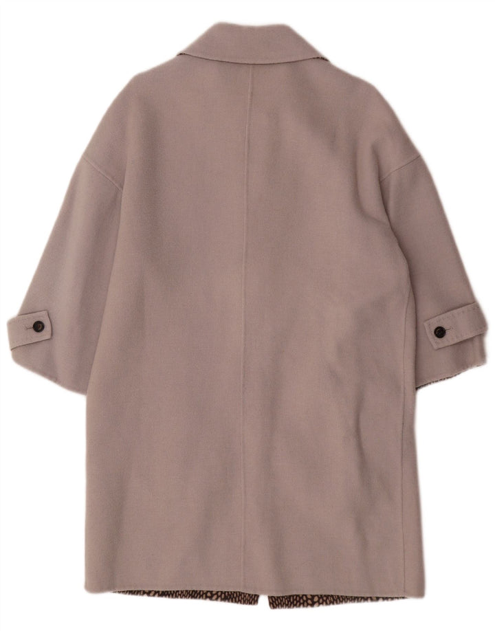 VINTAGE Womens Overcoat UK 14 Large Grey