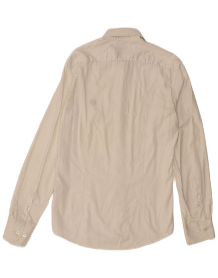 Fred Perry Mens Extra Slim Fit Shirt Medium White Cotton