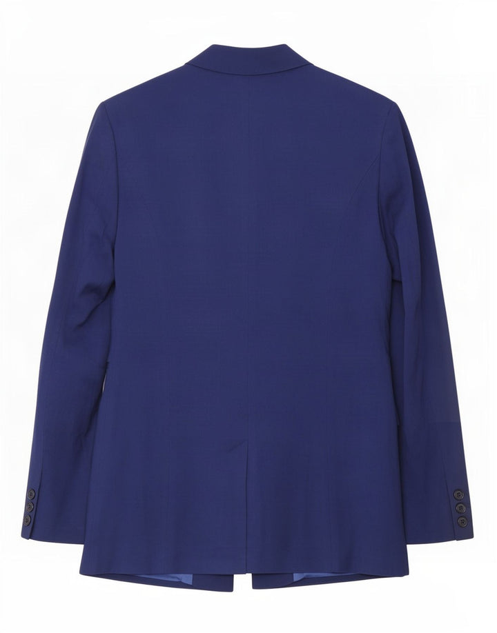 Reiss Womens 1 Button Blazer Jacket UK 8 Small Blue Viscose