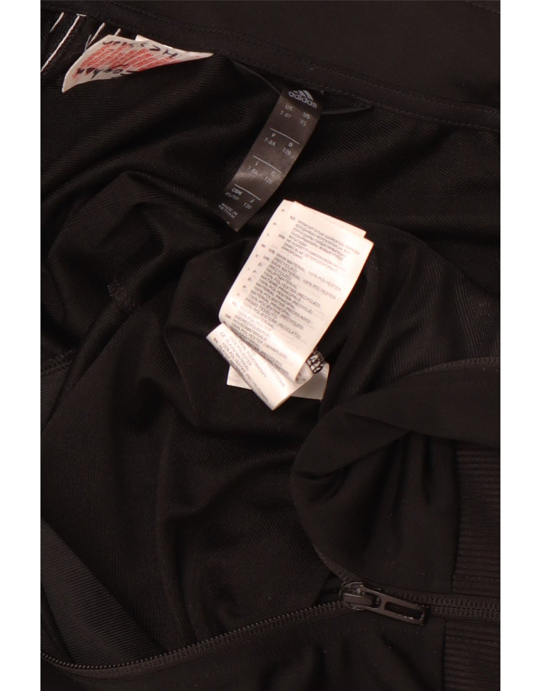 ADIDAS Boys Aeroready Tracksuit Top Jacket 7-8 Years Black Polyester