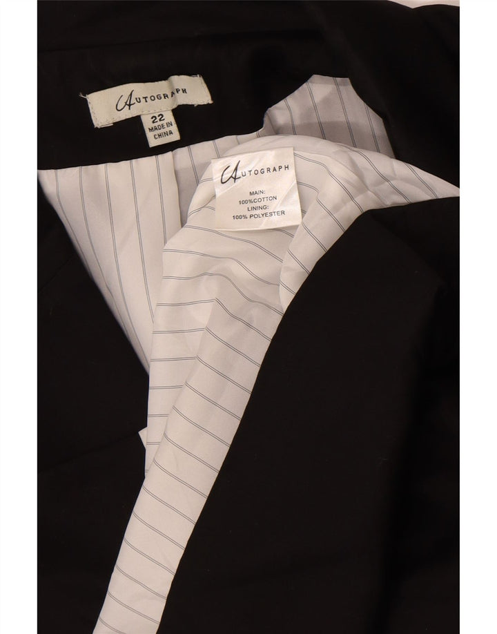 Marks & Spencer Womens Autograph 3 Button Blazer Jacket UK 22 3XL Black