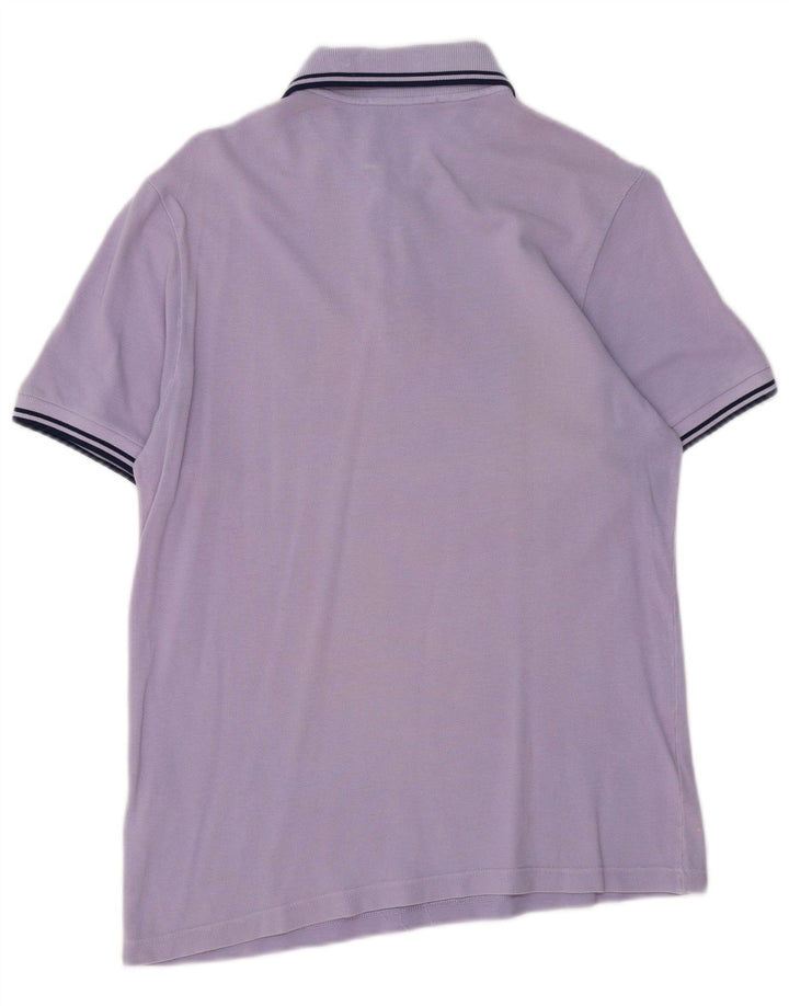 FRED PERRY Mens Polo Shirt Small Purple Cotton