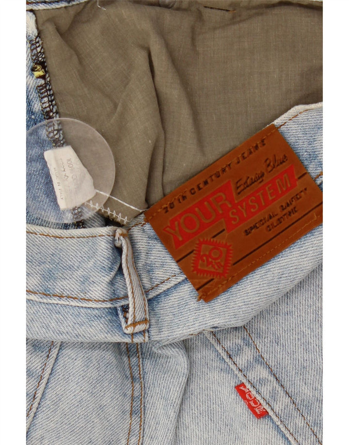 Vintage Mens Straight Jeans W34 L30 Blue Cotton