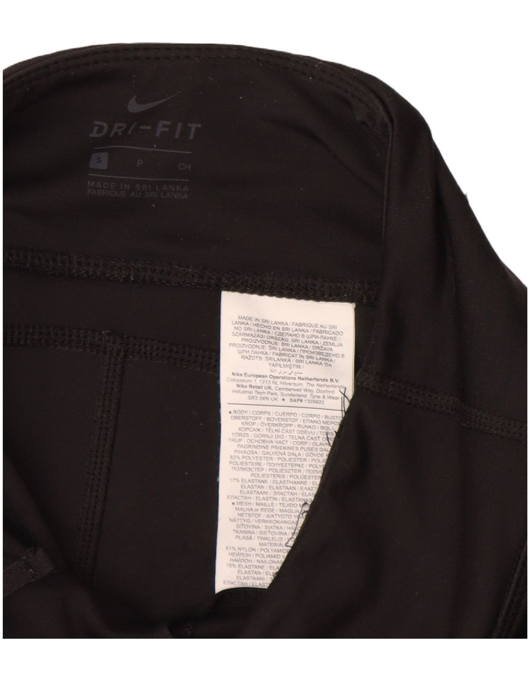 NIKE Womens Dri Fit Leggings UK 8 Small Black Polyester