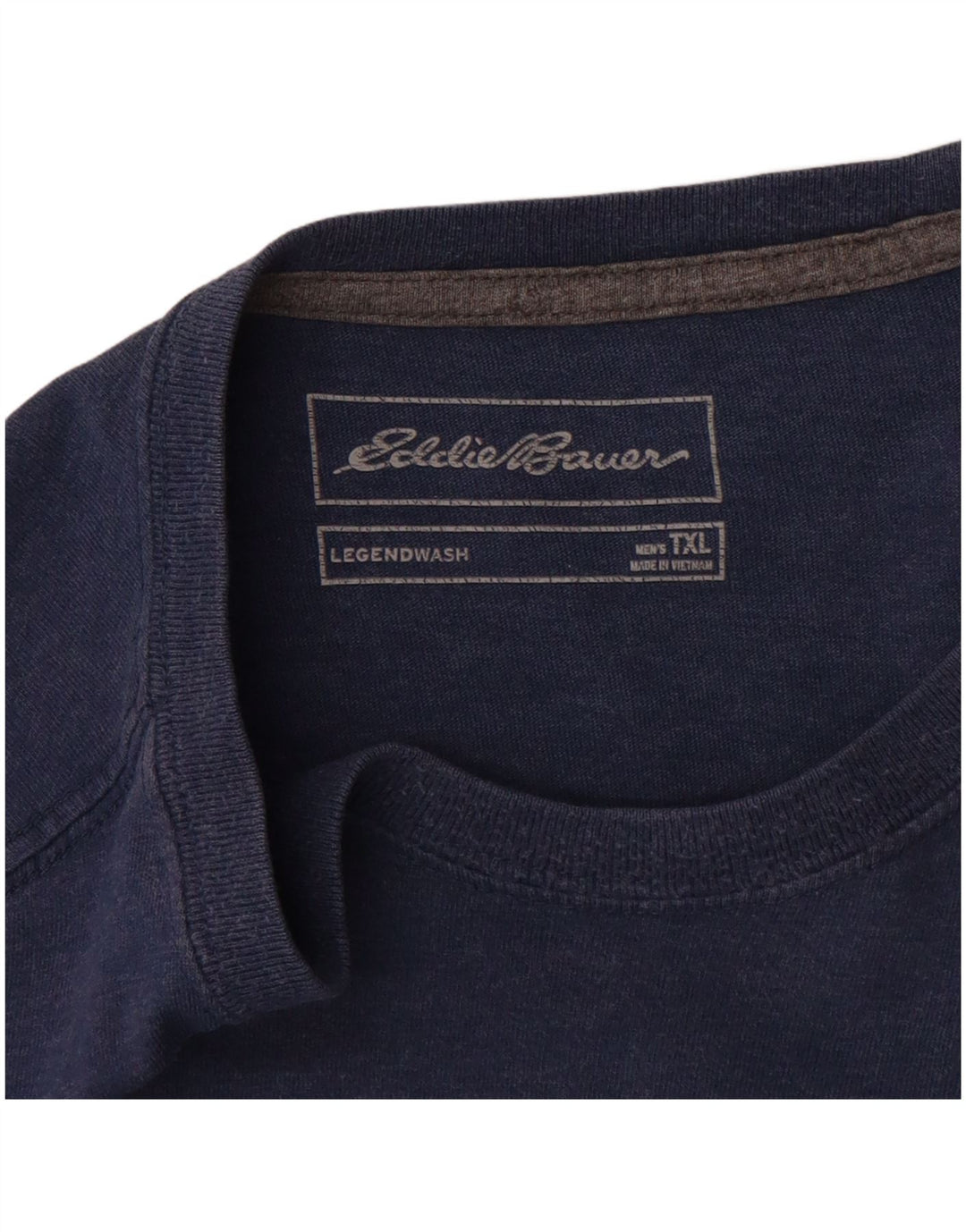 Eddie Bauer Mens Tall T-Shirt Top XL Navy Blue Cotton