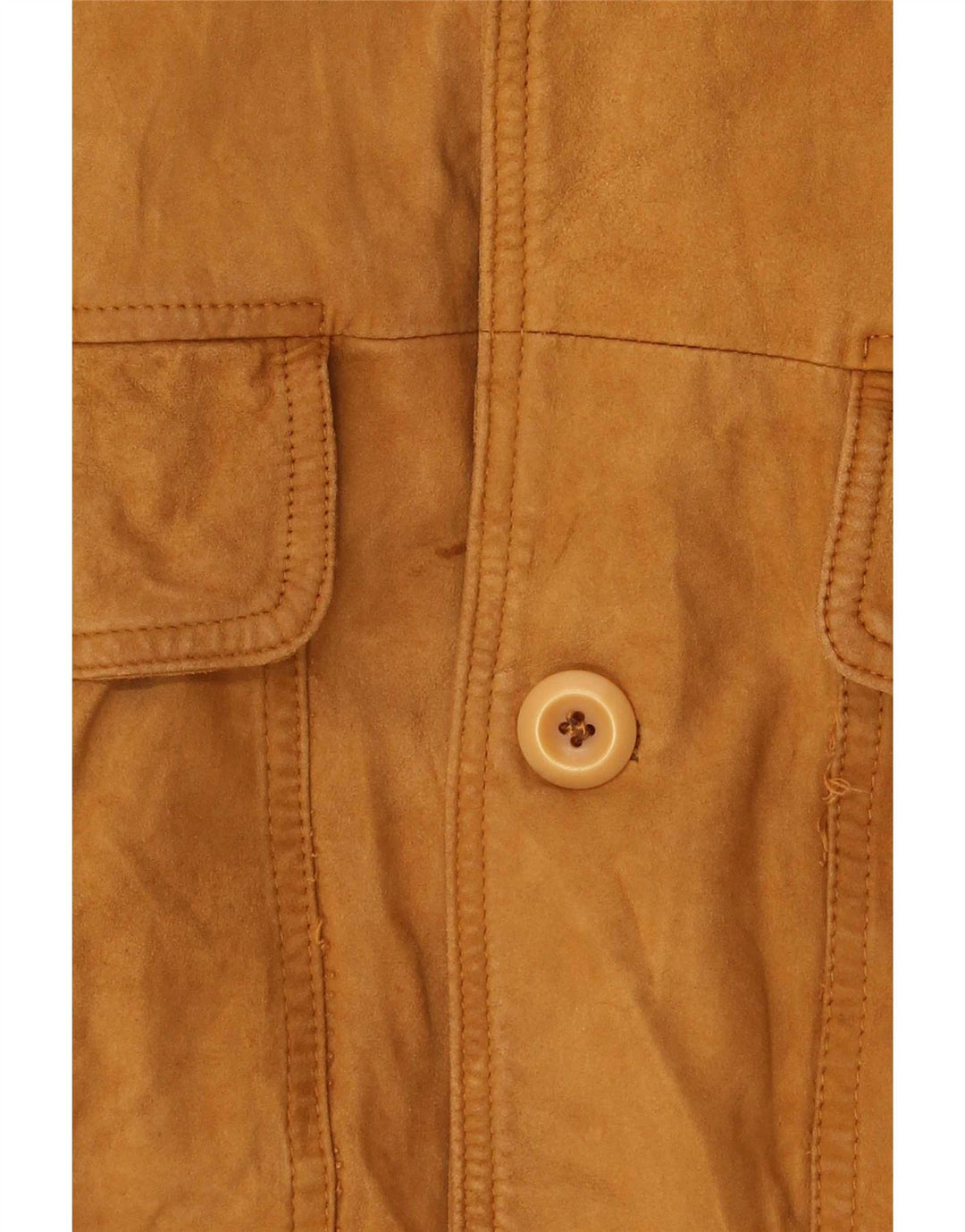 Vintage Mens Suede Bomber Jacket UK 38 Medium Beige