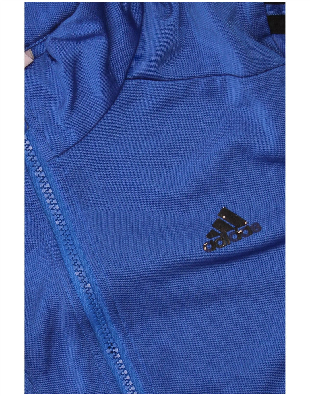 ADIDAS Boys Tracksuit Top Jacket 11-12 Years Blue Polyester