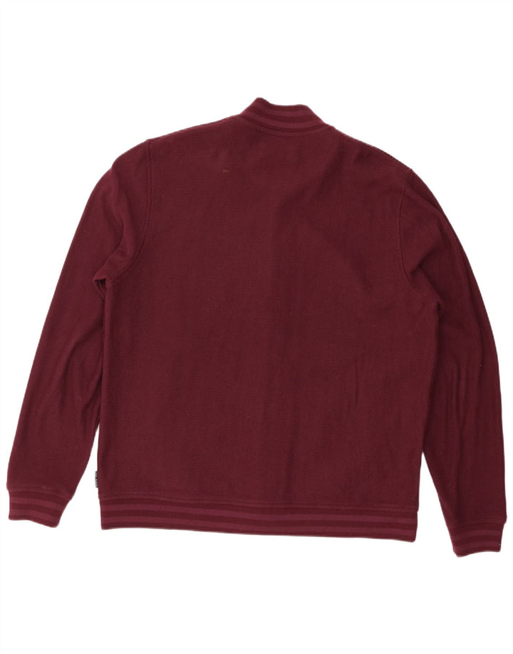 Ted Baker Womens Tracksuit Top Jacket Size 5 XL Burgundy Polyester