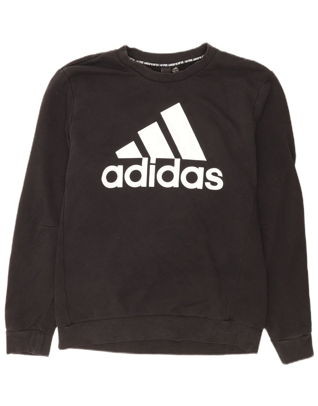 Adidas Mens Graphic Sweatshirt Jumper Medium Black Cotton