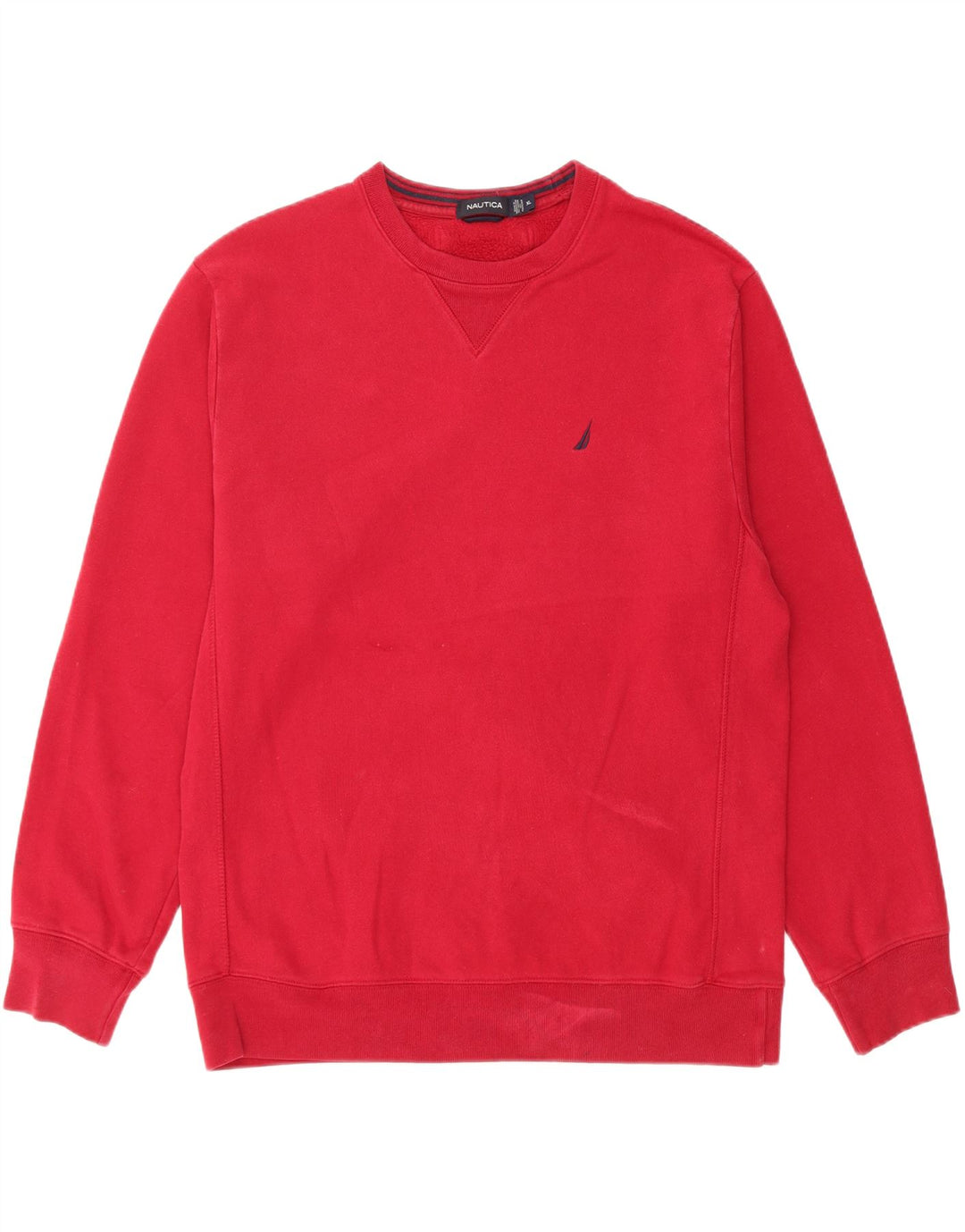 Nautica Mens Sweatshirt Jumper XL Red Cotton