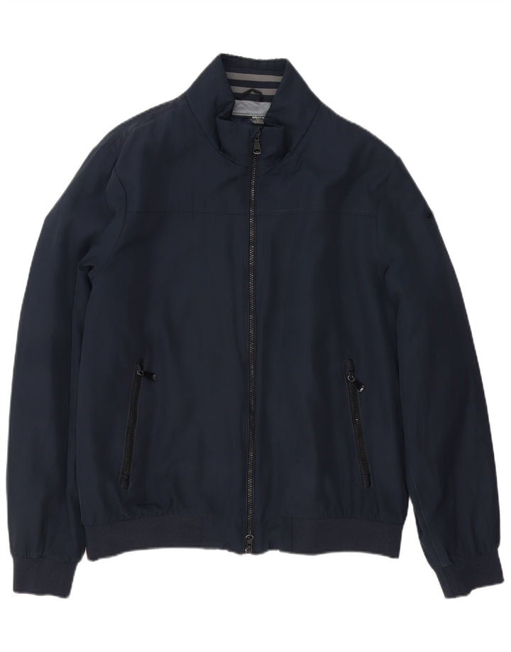 Geox Mens Bomber Jacket UK 44 2XL Navy Blue Polyester