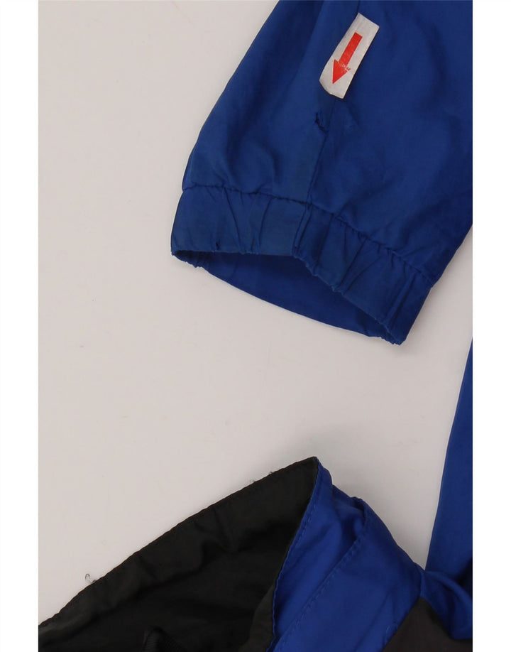 Adidas Boys Windbreaker Jacket 9-10 Years Black Colourblock Polyester