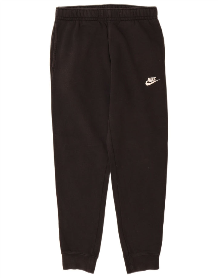 NIKE Mens Tracksuit Trousers Joggers Small Black Cotton