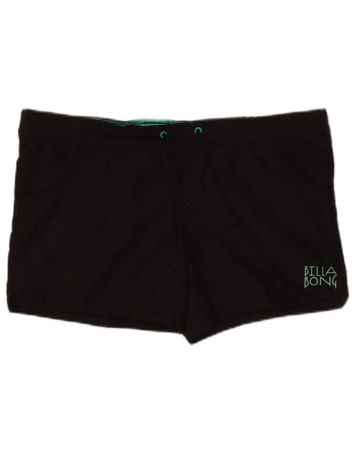 Billabong Womens Graphic Swimming Shorts US 10 Large Black Polyester