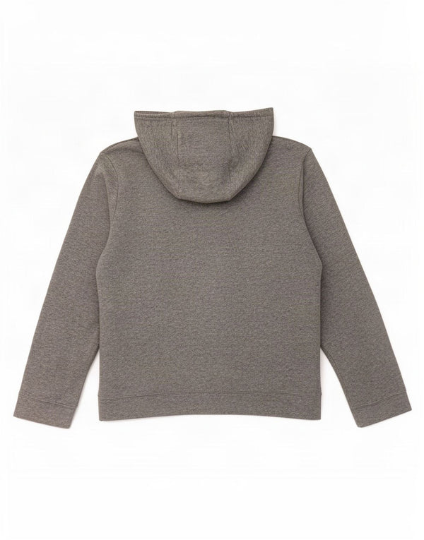 Nike Boys Zip Hoodie Sweater 12-13 Years Large Grey Flecked Cotton