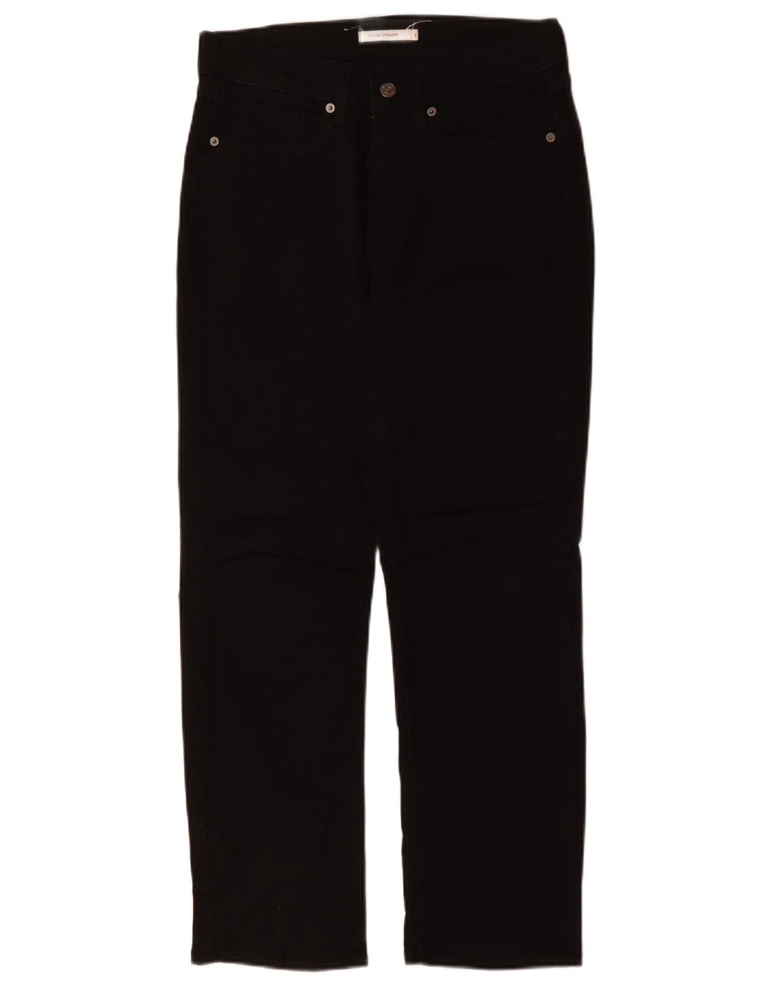 LEVI'S Womens Classic Straight Jeans US 6 Medium W30 L27 Black Cotton
