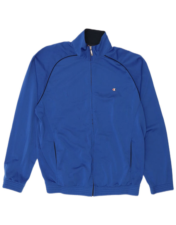Champion Mens Tracksuit Top Jacket 2XL Blue Polyester