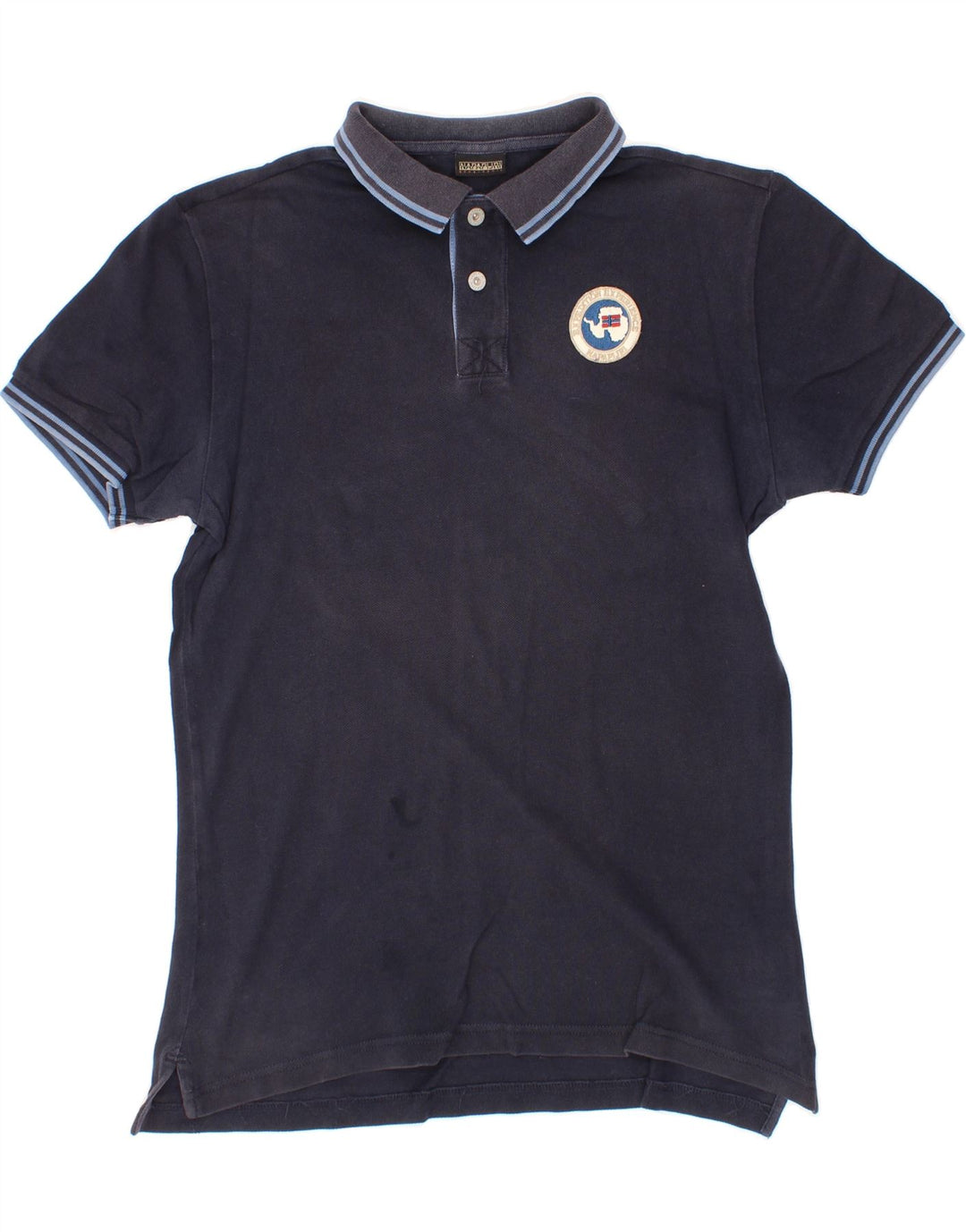 NAPAPIJRI Mens Polo Shirt Large Navy Blue Vintage Napapijri and Second-Hand Napapijri from Messina Hembry 