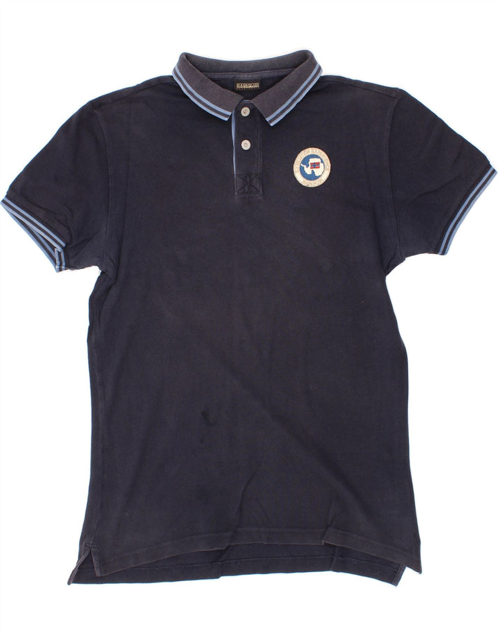 NAPAPIJRI Mens Polo Shirt Large Navy Blue Vintage Napapijri and Second-Hand Napapijri from Messina Hembry 