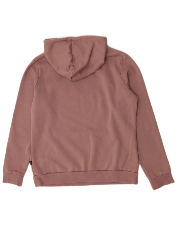 Puma Womens Graphic Hoodie Jumper UK 14 Medium Pink Cotton