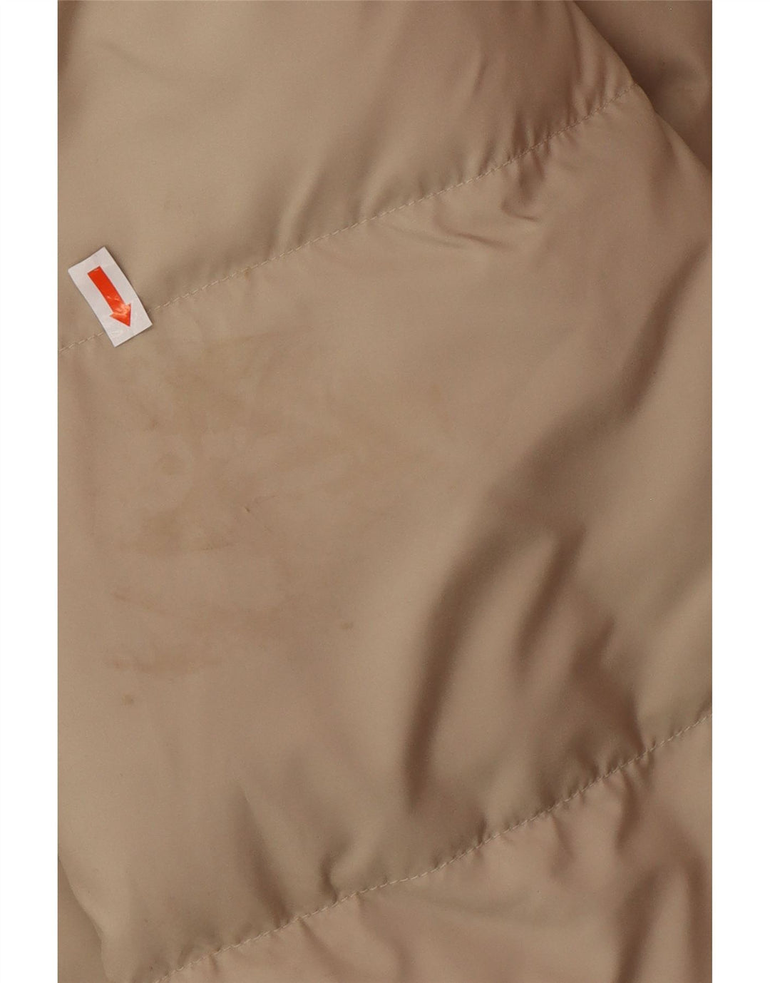 FILA Mens Hooded Padded Jacket UK 38 Medium Beige Polyester