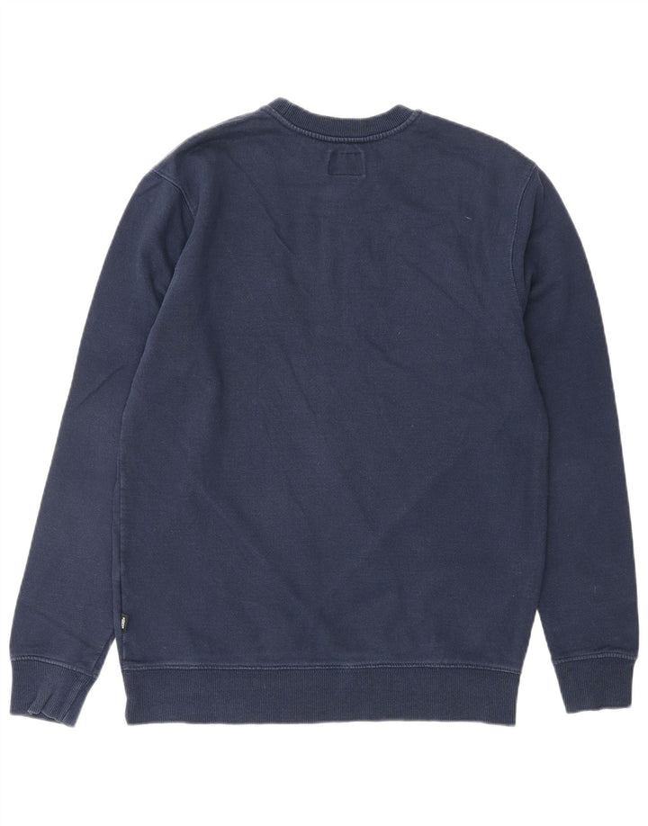 VANS Mens Graphic Sweatshirt Jumper Small Navy Blue Cotton