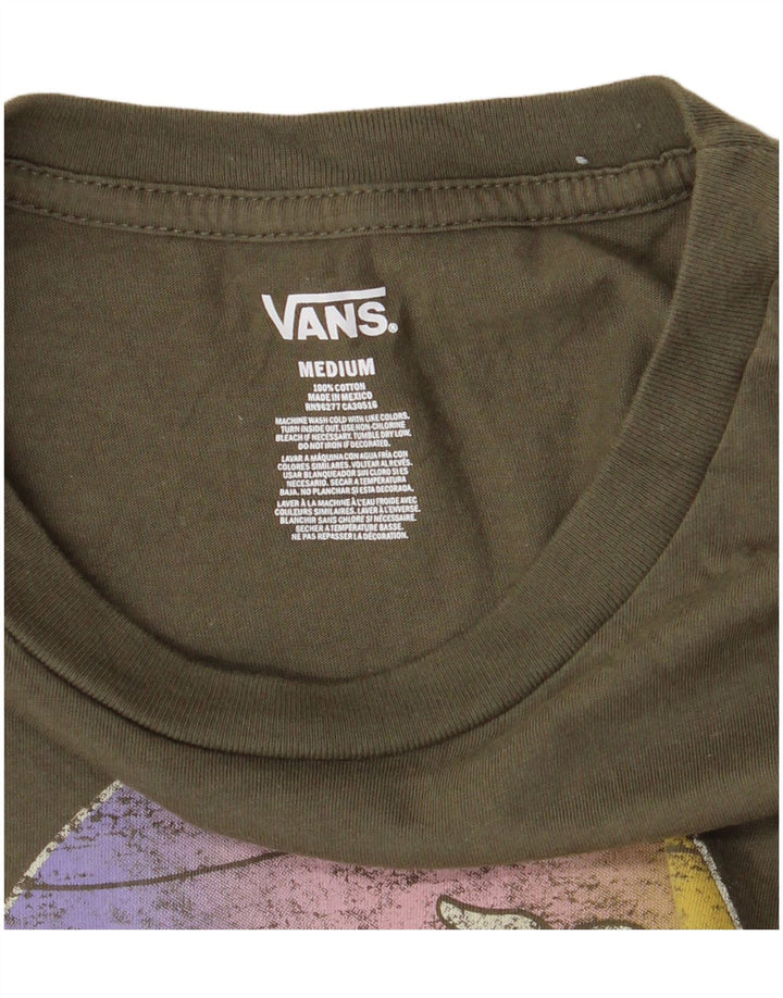 Vans Boys Graphic T-Shirt Top 10-11 Years Medium Khaki Cotton