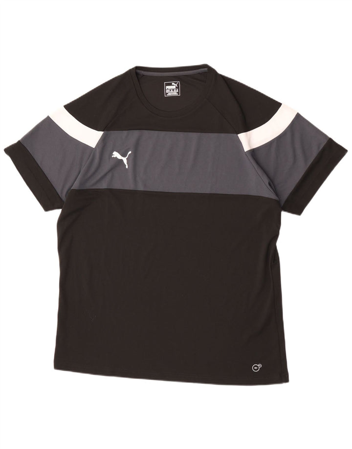 PUMA Mens T-Shirt Top 2XL Black Colourblock