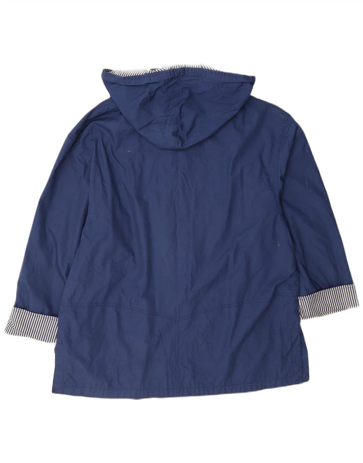 Marks & Spencer Womens St. Michael Hooded Rain Jacket UK 14 Large Blue