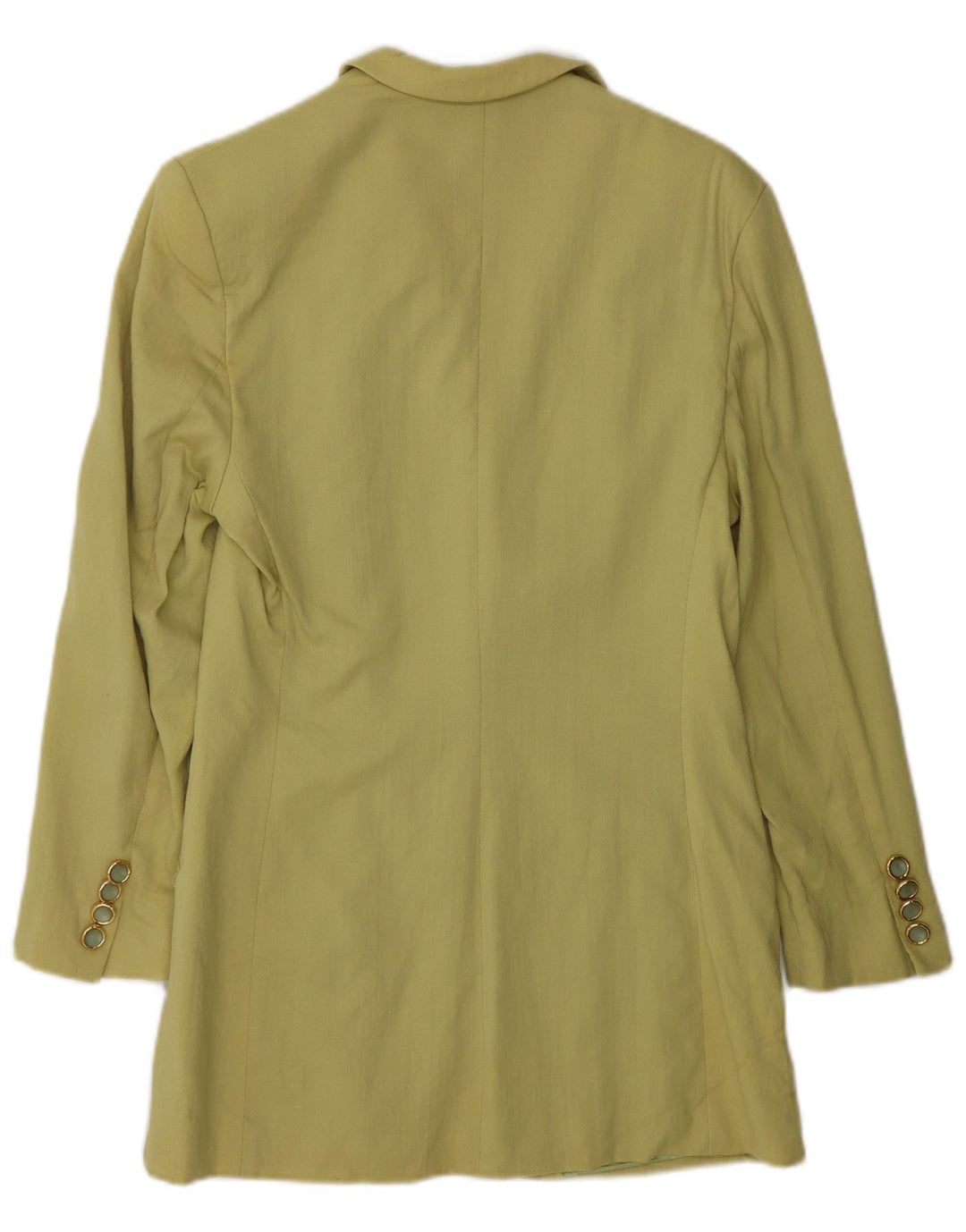 Vintage Womens 4 Button Blazer Jacket IT 44 Medium Khaki Viscose