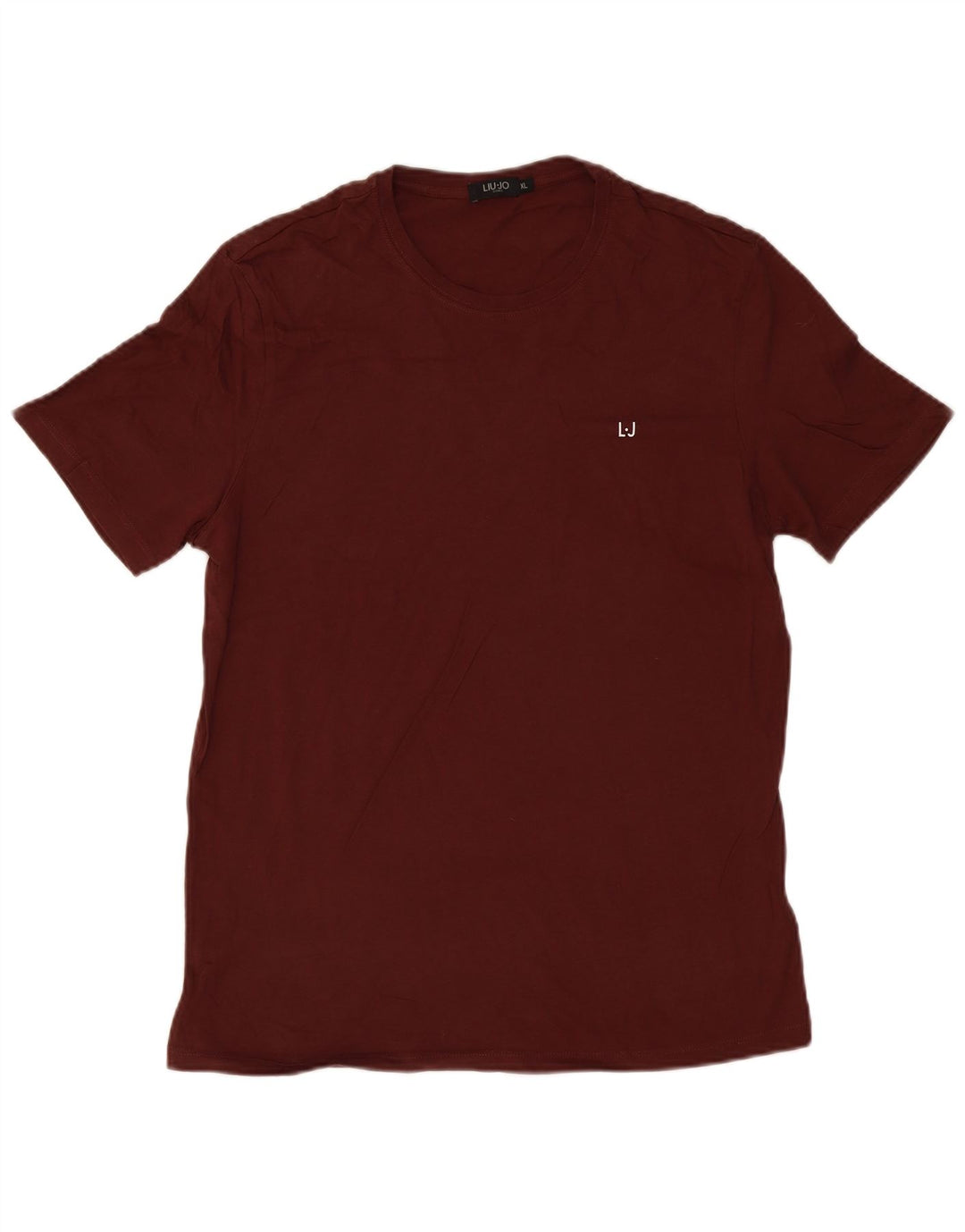 LIU JO Mens T-Shirt Top XL Maroon Cotton
