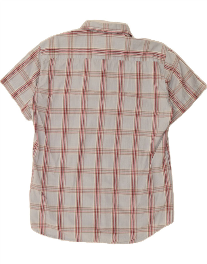 CARRERA Mens Short Sleeve Shirt XL Blue Check Cotton Vintage Carrera and Second-Hand Carrera from Messina Hembry 
