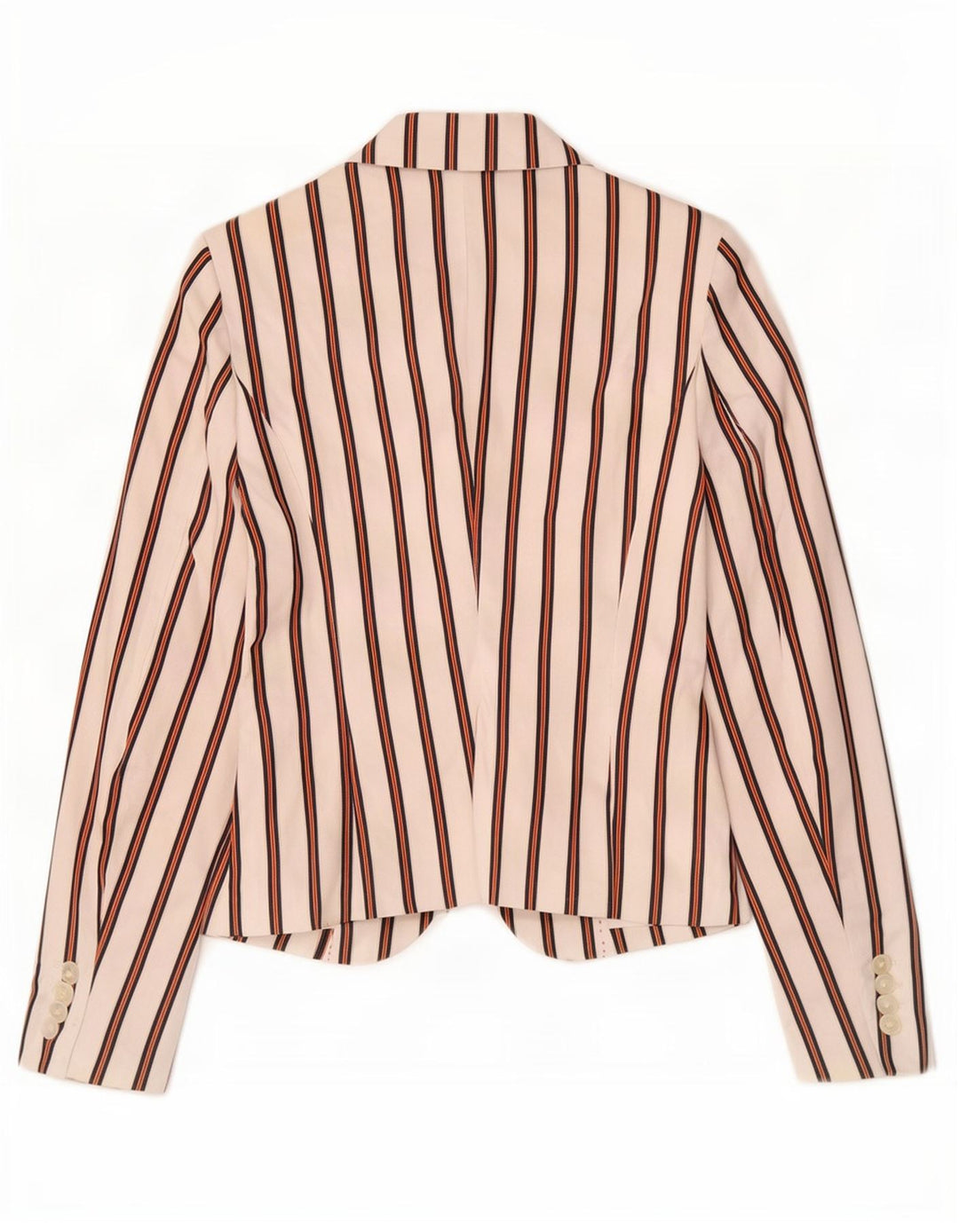 Tommy Hilfiger Womens 2 Button Blazer Jacket US 4 Small White Striped