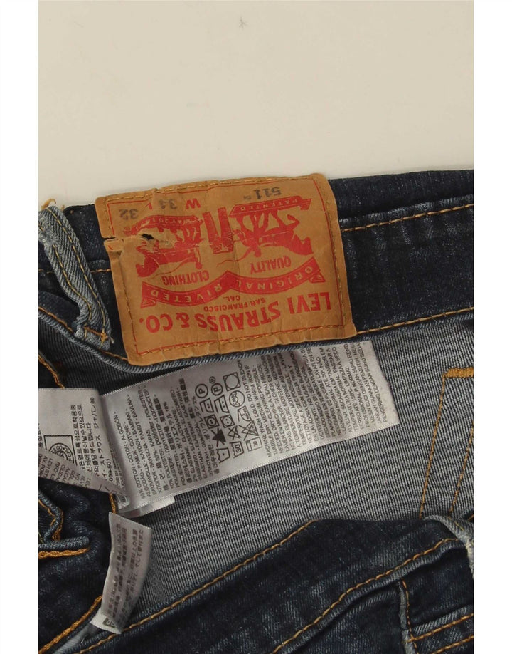Levi's Mens 511 Slim Jeans W34 L32 Blue Cotton