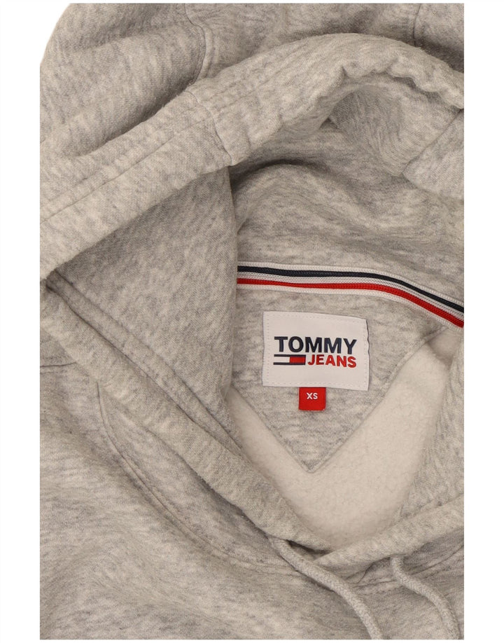 TOMMY HILFIGER Mens Hoodie Jumper XS Grey Cotton