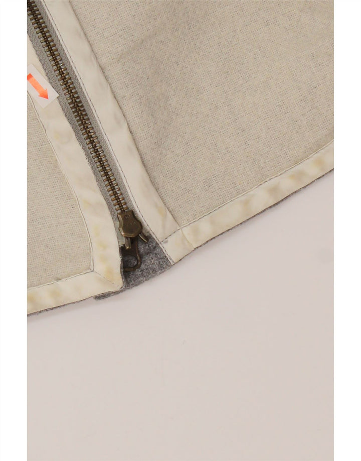 Tommy Hilfiger Womens Hooded Overcoat UK 18 XL Grey Wool