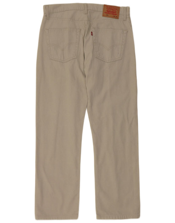 Levi's Mens 551 Straight Casual Trousers W34 L29 Grey Cotton