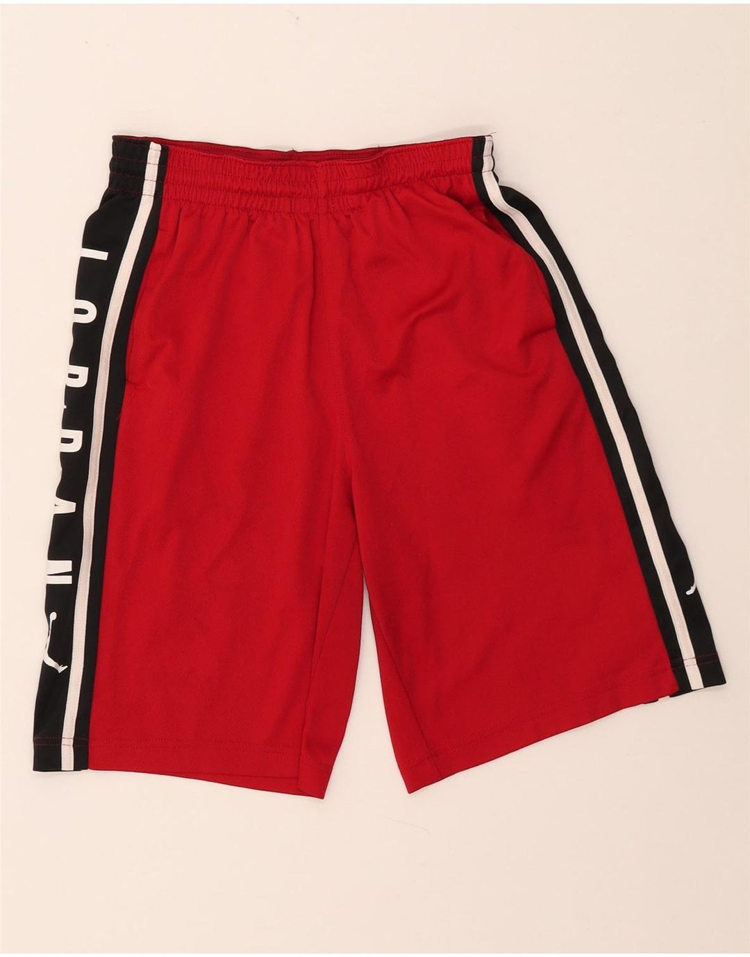 JORDAN Boys Dri Fit Graphic Sport Shorts 13-14 Years XL Red Colourblock