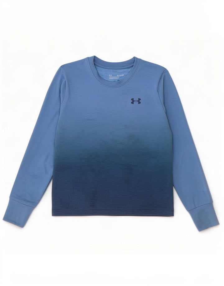 Under Armour Mens Top Long Sleeve XS Blue Tie Dye Polyester