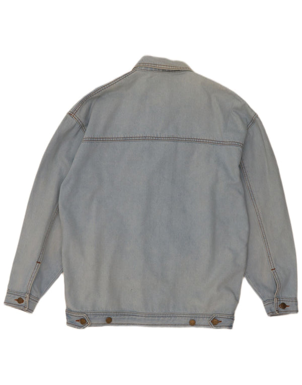 Together Womens Oversized Denim Jacket UK 10 Small Blue Cotton Novelty