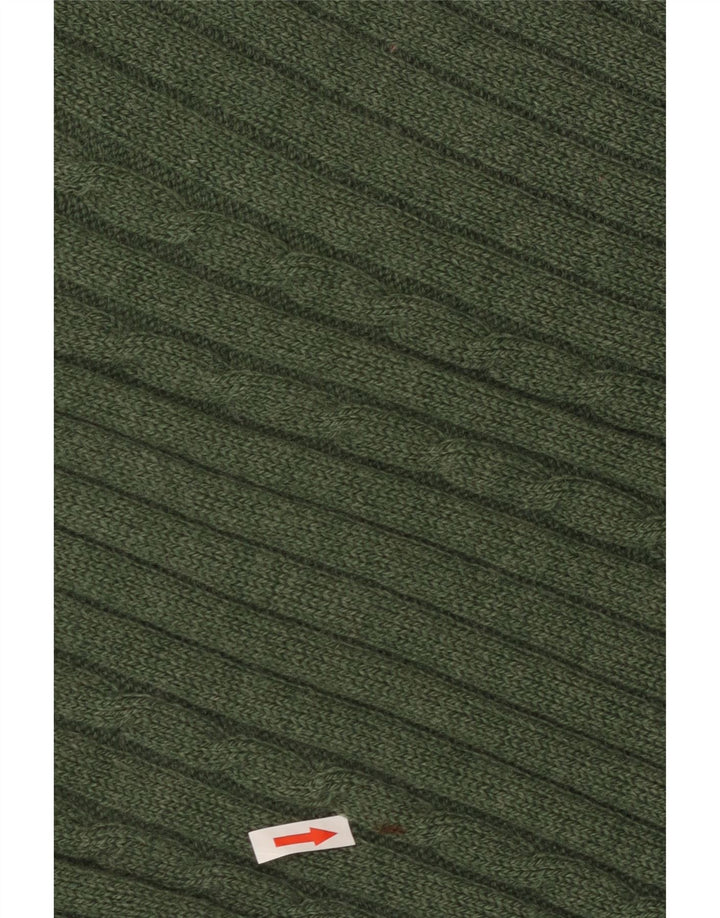 Valdoglio Mens V-Neck Jumper Sweater Small Green Wool