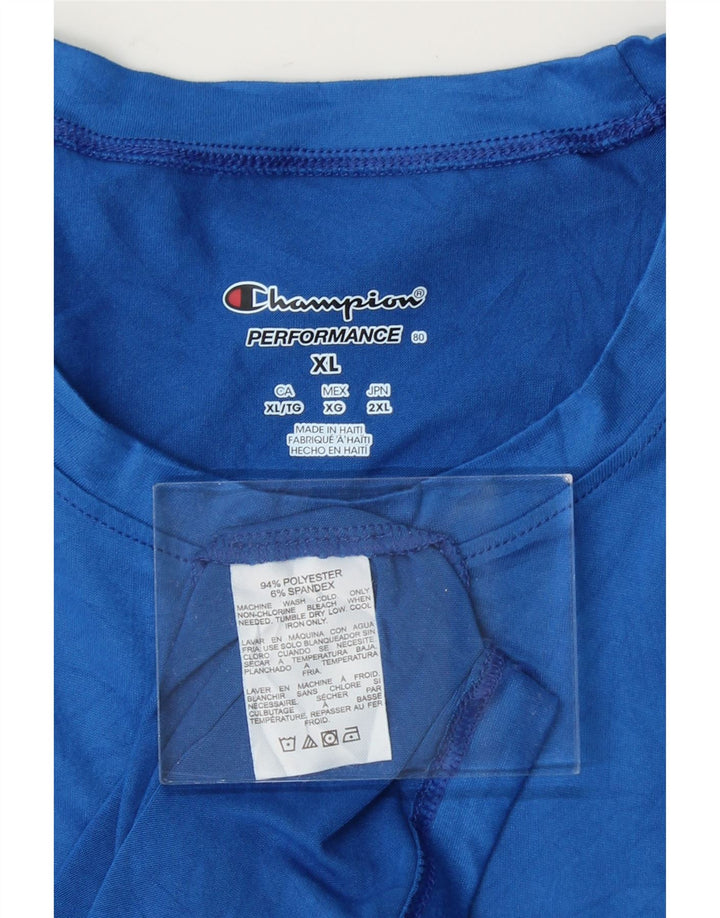 CHAMPION Womens T-Shirt Top UK 18 XL Blue Polyester Vintage Champion and Second-Hand Champion from Messina Hembry 