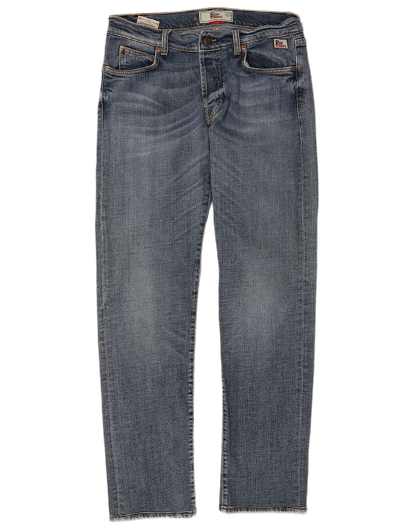 Roy Rogers Mens Straight Jeans W34 L32 Blue Cotton