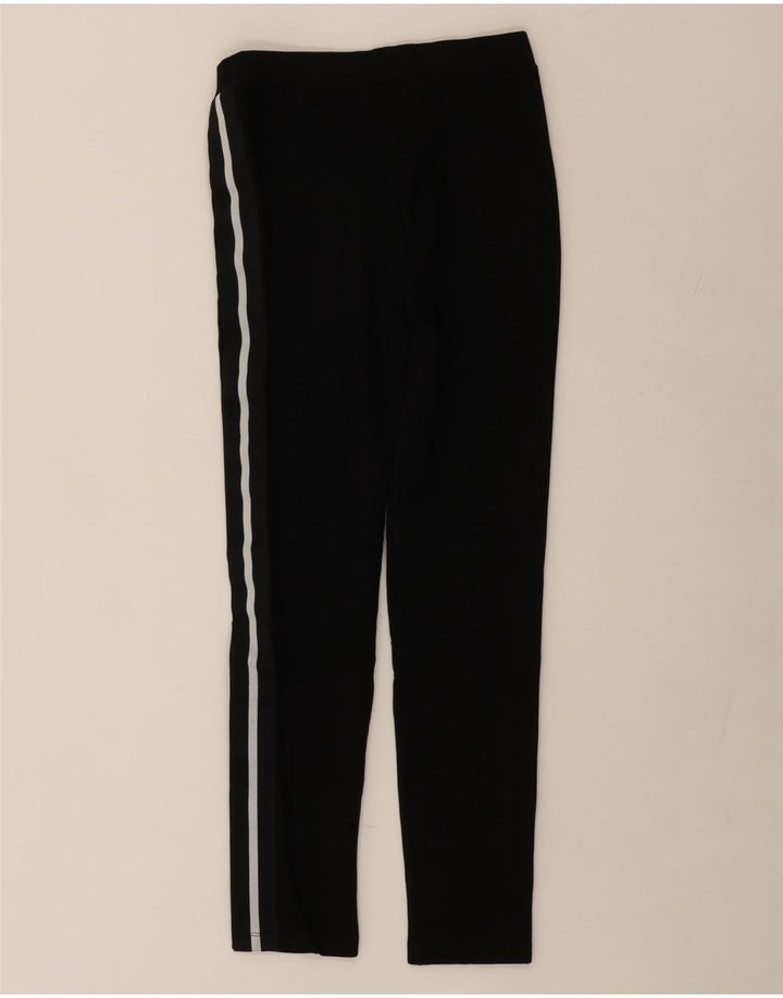 ZARA Womens Tracksuit Trousers UK 12 Medium  Black Striped Viscose