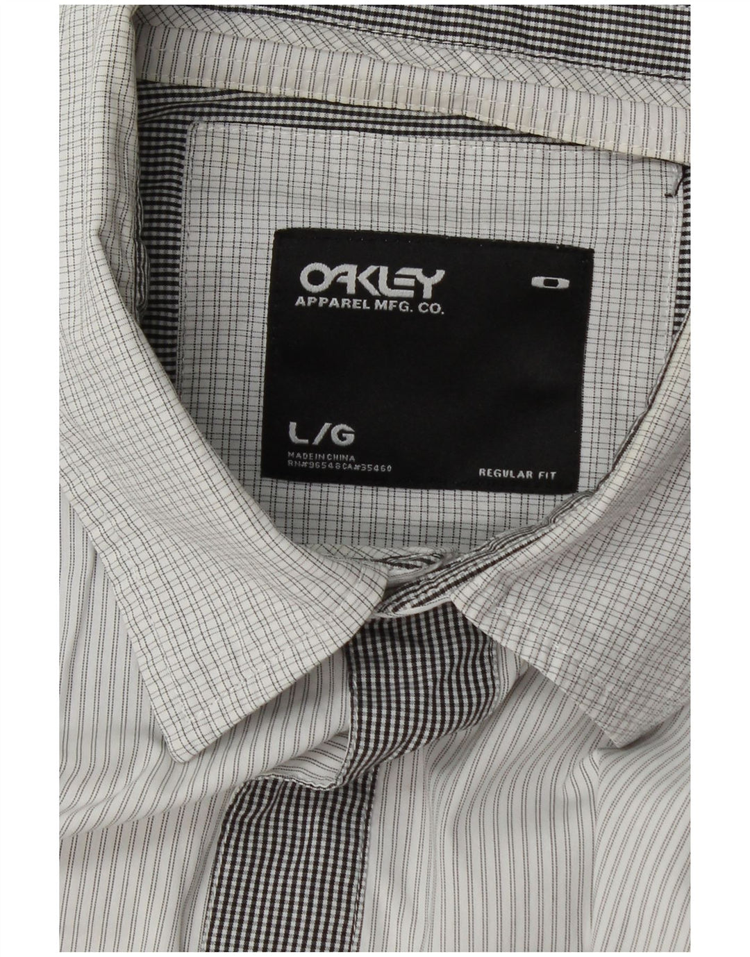 Oakley Mens Shirt Large White Patchwork